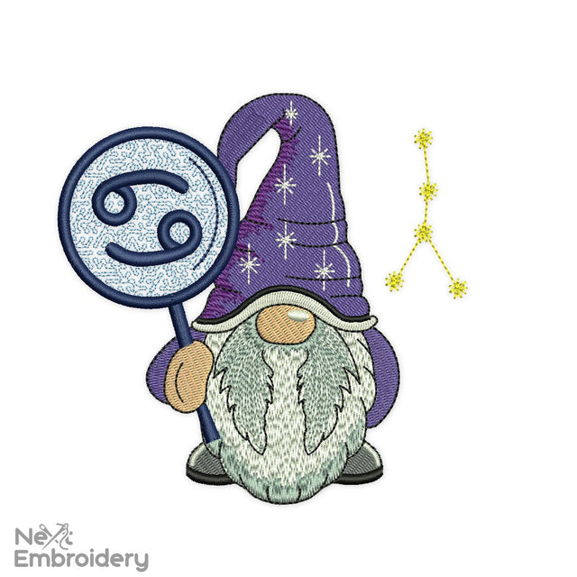 Cancer Gnome Embroidery Design Embroidery/Applique DESIGNS NextEmbroidery 