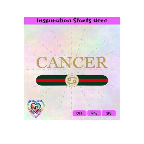 Cancer (Horoscope Symbol) with Red and Green Stripes and 69 - Transparent PNG SVG DXF - Silhouette, Cricut, Scan N Cut SVG Aint That Sweet 