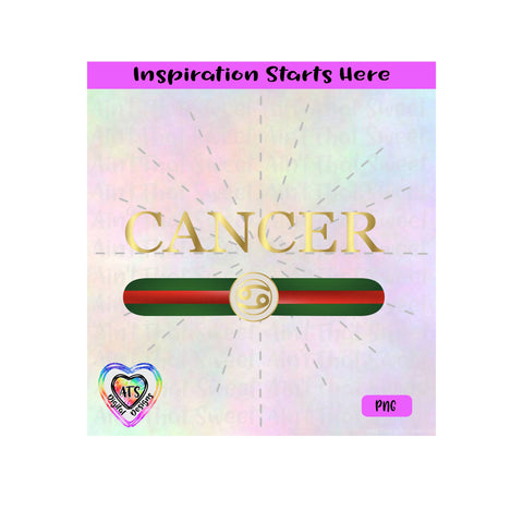 Cancer (Horoscope Symbol) with Red and Green Stripes and 69 - Transparent PNG SVG DXF - Silhouette, Cricut, Scan N Cut SVG Aint That Sweet 
