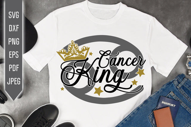 Cancer King Svg. Zodiac Sign Svg. Horoscope Svg. Cancer Sign Svg. Cancer Shirt. July Svg. Cancer Birthday Svg. Cricut Silhouette dxf eps png SVG Mint And Beer Creations 