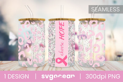 Cancer Libbey Wrap Design | PNG | 16 Oz | 20 Oz Libbey Glass SVG SvgOcean 