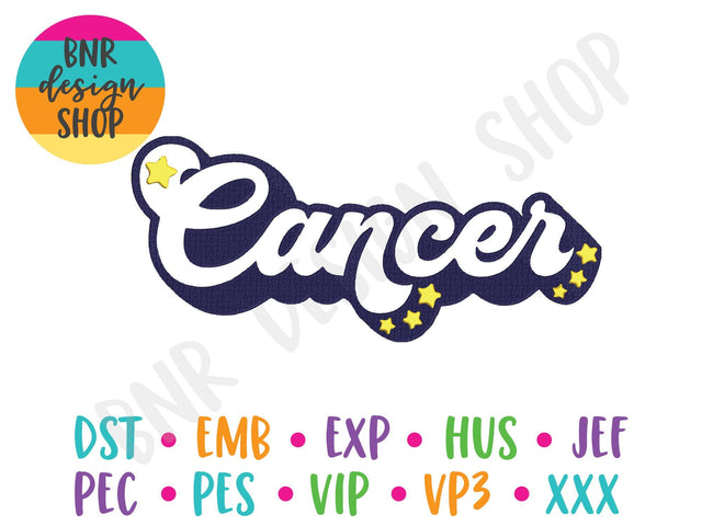 Cancer Machine Embroidery Design, Horoscope Embroidery Embroidery/Applique DESIGNS BNRDesignShop 