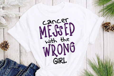 cancer messed with the wrong girl svg SVG orpitasn 