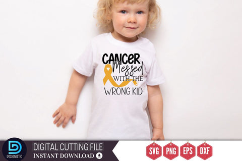 Cancer messed with the wrong kid SVG SVG DESIGNISTIC 