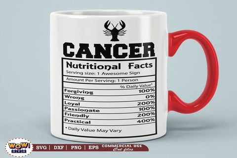 Cancer Nutritional Facts Svg , Zodiac sign svg, Nutrition, Zodiac svg SVG Wowsvgstudio 