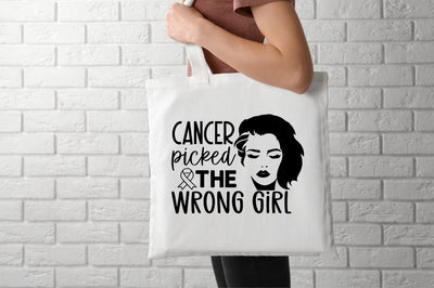 Cancer picked the wrong girl SVG SVG DESIGNISTIC 