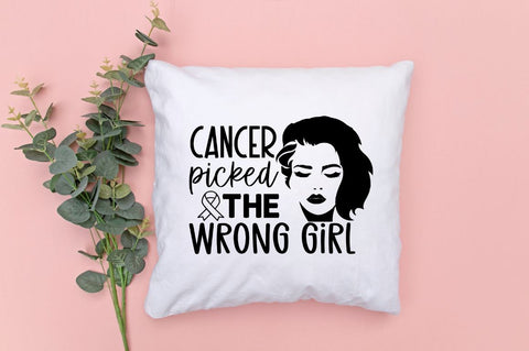 Cancer picked the wrong girl SVG SVG DESIGNISTIC 