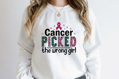 Cancer Picked the Wrong Girl SVG SVGArt 