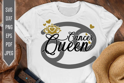 Cancer Queen Svg. Zodiac Sign Svg. Horoscope Svg. Cancer Sign Svg. Cancer Shirt. July Svg. Cancer Birthday Svg. Cricut, Silhouette, dxf, eps SVG Mint And Beer Creations 