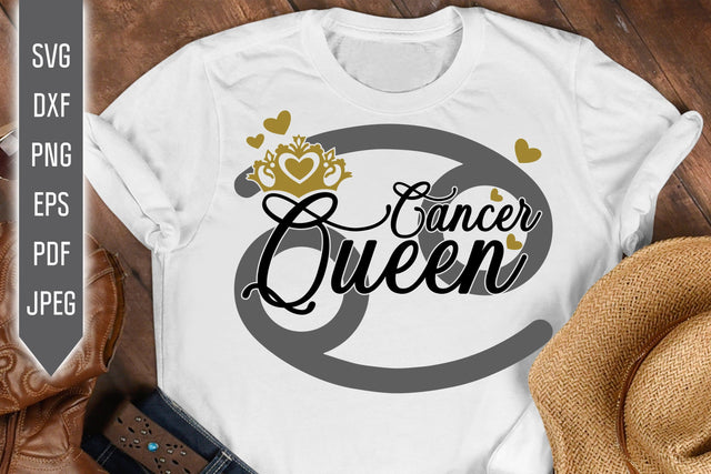 Cancer Queen Svg. Zodiac Sign Svg. Horoscope Svg. Cancer Sign Svg. Cancer Shirt. July Svg. Cancer Birthday Svg. Cricut, Silhouette, dxf, eps SVG Mint And Beer Creations 