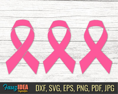 Cancer Ribbon Svg, Pink Ribbon Svg, Cancer Svg, Breast Cancer Svg, Breast Cancer Png, Strong Woman Svg, Cancer Svg Bundle, cricut file SVG Fauz 