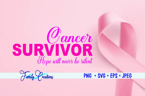 Cancer Survivor Hope will never be silent SVG Family Creations 