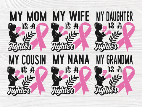 Cancer SVG Bundle, Cancer Fighter Svg, Pink Ribbon SVG TonisArtStudio 