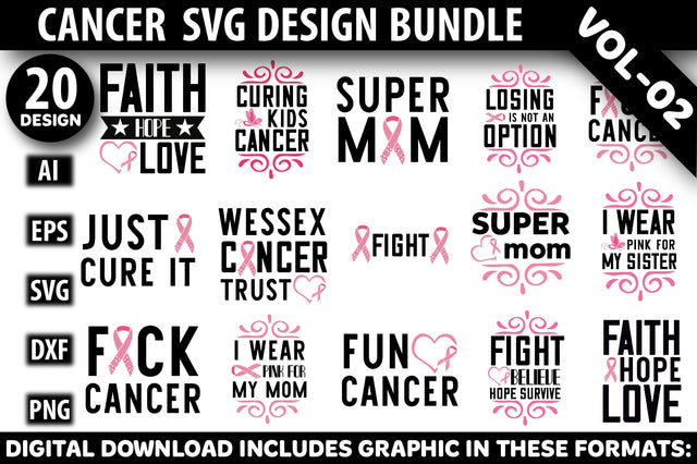 Cancer Svg Design Bundle SVG Rupkotha 
