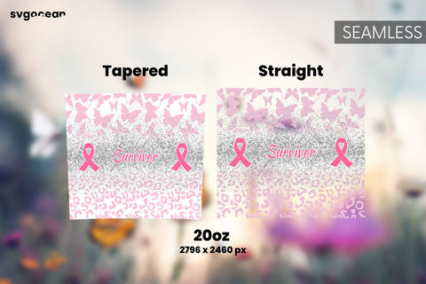 Cancer Tumbler Tapered | PNG Bundle | Tumbler 20oz Sublimation SvgOcean 