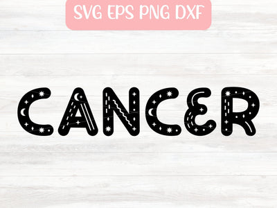 Cancer Zodiac Sign SVG File for Cricut or Silhouette, Zodiac Sign Sublimation PNG, Digital Download Commercial Use SVG Apple Grove Designs 