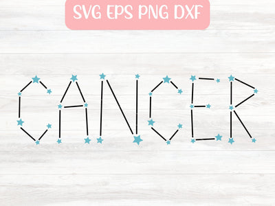 Cancer Zodiac Sign SVG File for Cricut or Silhouette, Zodiac Sign Sublimation PNG, Digital Download Commercial Use SVG Apple Grove Designs 