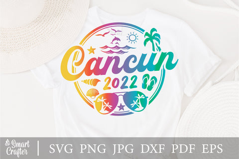 Cancun 2022 SVG, Summer SVG, Mexico SVG, Family trip SvG, Beach SvG, Instant download, Iron on file, Cuttable file SVG Fauz 