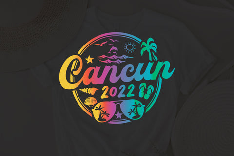 Cancun 2022 SVG, Summer SVG, Mexico SVG, Family trip SvG, Beach SvG, Instant download, Iron on file, Cuttable file SVG Fauz 