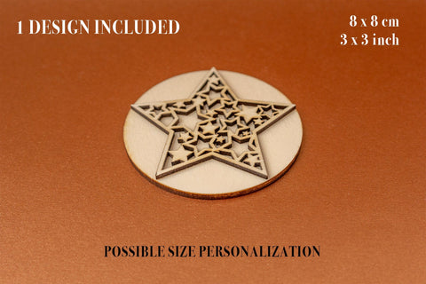 Candle Christmas Coaster Vector file for Laser Cutter. SVG MaramadeLaser 