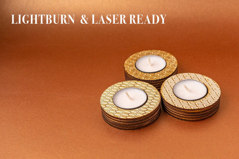 Candle Holders Deco Vector file for Laser Cutter - 3 Variations SVG MaramadeLaser 