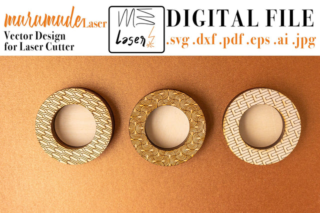 Candle Holders Deco Vector file for Laser Cutter - 3 Variations SVG MaramadeLaser 