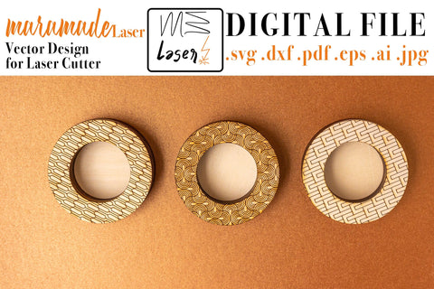 Candle Holders Deco Vector file for Laser Cutter - 3 Variations SVG MaramadeLaser 