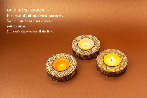 Candle Holders Deco Vector file for Laser Cutter. SVG MaramadeLaser 