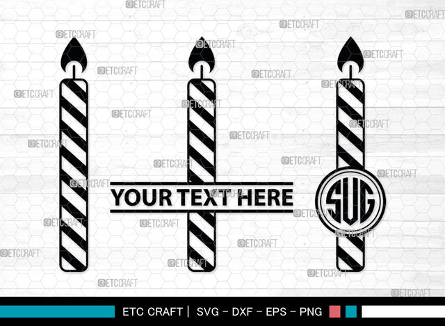 Candle Monogram, Candle Silhouette, Candle SVG, Birthday Candle Svg, Melted Candle Svg, Wax Candle Svg, SB00019 SVG ETC Craft 