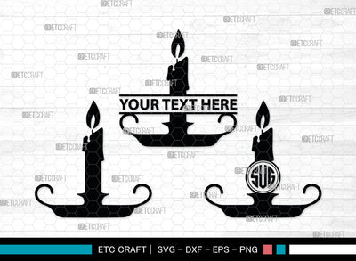 Candle Monogram, Candle Silhouette, Candle SVG, Birthday Candle Svg, Melted Candle Svg, Wax Candle Svg, SB00019 SVG ETC Craft 