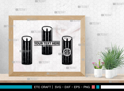 Candle Monogram, Candle Silhouette, Candle SVG, Birthday Candle Svg, Melted Candle Svg, Wax Candle Svg, SB00019 SVG ETC Craft 