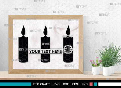 Candle Monogram, Candle Silhouette, Candle SVG, Birthday Candle Svg, Melted Candle Svg, Wax Candle Svg, SB00019 SVG ETC Craft 