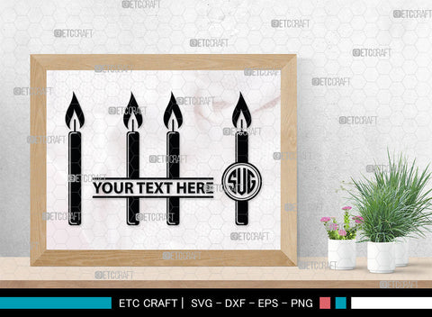 Candle Monogram, Candle Silhouette, Candle SVG, Birthday Candle Svg, Melted Candle Svg, Wax Candle Svg, SB00019 SVG ETC Craft 