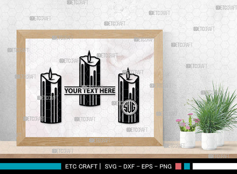 Candle Monogram, Candle Silhouette, Candle SVG, Birthday Candle Svg, Melted Candle Svg, Wax Candle Svg, SB00019 SVG ETC Craft 