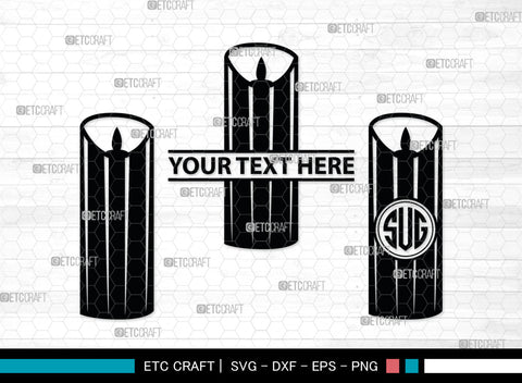Candle Monogram, Candle Silhouette, Candle SVG, Birthday Candle Svg, Melted Candle Svg, Wax Candle Svg, SB00019 SVG ETC Craft 