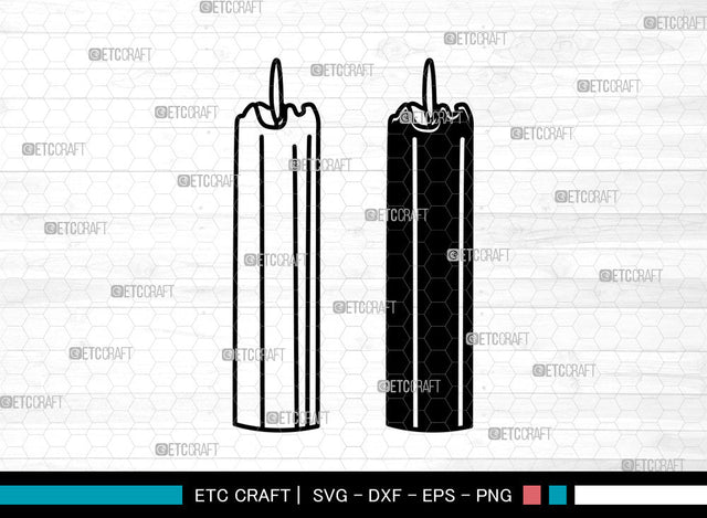 Candle SVG, Birthday Candles Svg, Wax Candle Svg, Melting Candle Svg, Christmas Candle Svg, Candle Svg SVG ETC Craft 