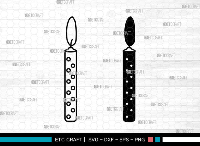 Candle SVG, Birthday Candles Svg, Wax Candle Svg, Melting Candle Svg, Christmas Candle Svg, Candle Svg SVG ETC Craft 
