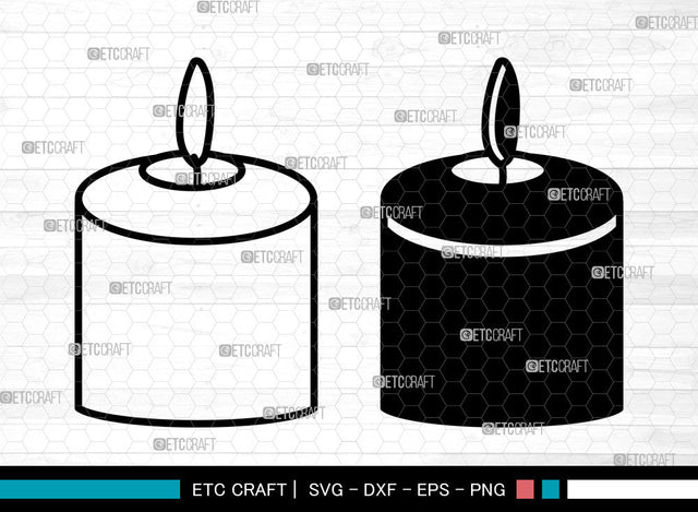 Candle SVG, Birthday Candles Svg, Wax Candle Svg, Melting Candle Svg, Christmas Candle Svg, Candle Svg SVG ETC Craft 