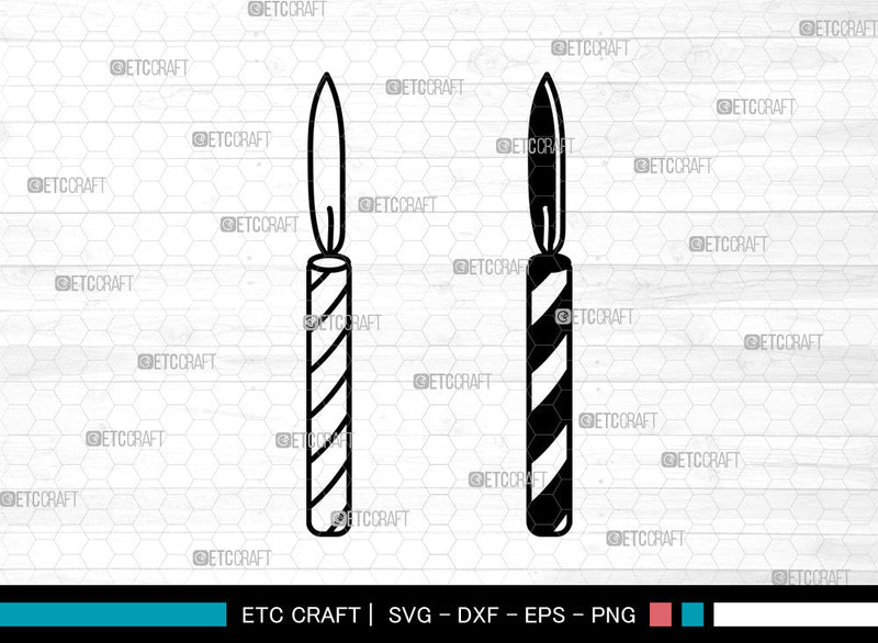 Candle SVG, Birthday Candles Svg, Wax Candle Svg, Melting Candle Svg, Christmas Candle Svg, Candle Svg SVG ETC Craft 