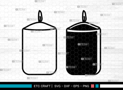 Candle SVG, Birthday Candles Svg, Wax Candle Svg, Melting Candle Svg, Christmas Candle Svg, Candle Svg SVG ETC Craft 
