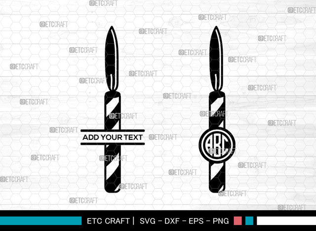 Candle SVG Monogram, Birthday Candles Svg, Wax Candle Svg, Melting Candle Svg, Christmas Candle Svg, Split Monogram Svg SVG ETC Craft 