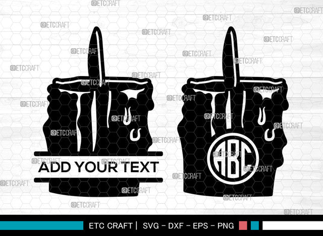 Candle SVG Monogram, Birthday Candles Svg, Wax Candle Svg, Melting Candle Svg, Christmas Candle Svg, Split Monogram Svg SVG ETC Craft 