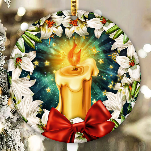 Candle With Mistletoe Christmas Ornament Png Sublimation Design, Merry Christmas Png, Christmas Ornament Png, Ornament Png, Digital Download Sublimation CaldwellArt 