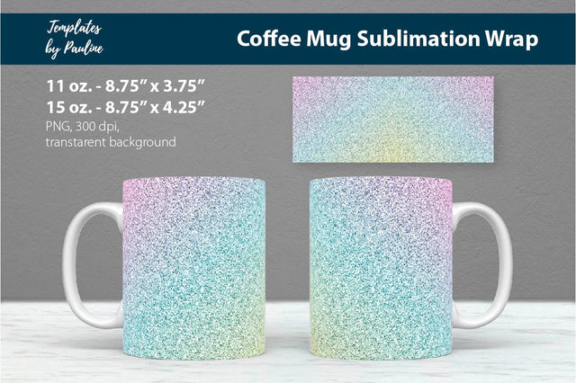 Candy Blue Coffee Mug Wrap, Sublimation PNG Sublimation Templates by Pauline 