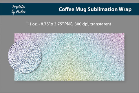 Candy Blue Coffee Mug Wrap, Sublimation PNG Sublimation Templates by Pauline 