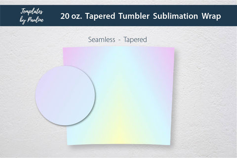 Candy Blue Ombre Seamless 20 oz Skinny Tumbler Sublimation Wrap PNG Sublimation Templates by Pauline 