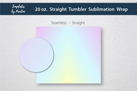 Candy Blue Ombre Seamless 20 oz Skinny Tumbler Sublimation Wrap PNG Sublimation Templates by Pauline 
