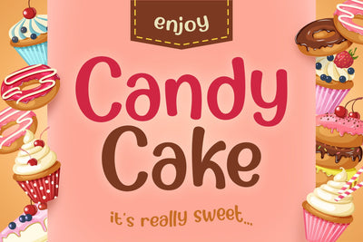 Candy Cake Font Orenari 