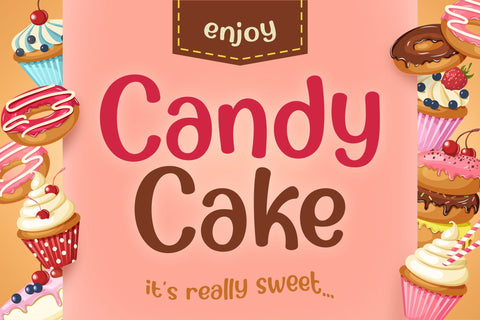 Candy Cake Font Orenari 