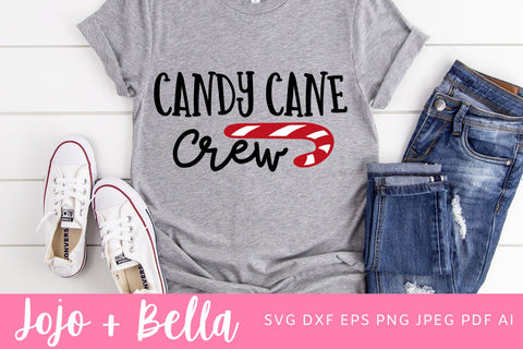 Candy Cane Crew SVG, Christmas Shirt SVG, Funny Christmas Quote Svg, Christmas Svg Files For Cricut, Sublimation, Silhouette SVG Jojo&Bella 